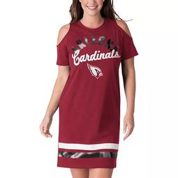 Women's G-III 4Her by Carl Banks Cardinal Arizona Cardinals Go Get Em Tri-Blend Cold Shoulder Mini-Dress