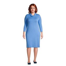 Plus Size Lands' End French Terry Cowlneck Sweaterdress