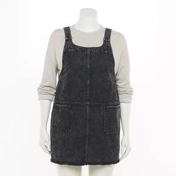 Juniors' Plus Size SO® Scoopneck Pinafore Dress