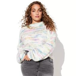 Juniors' Plus Size Vylette™ Space-Dye Sweater