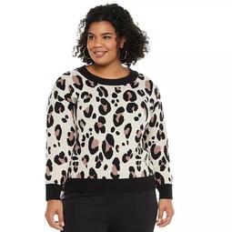 Plus Size EVRI™ Drop-Shoulder Crewneck Sweater