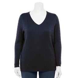 Plus Size Croft & Barrow® The Classic V-Neck Sweater