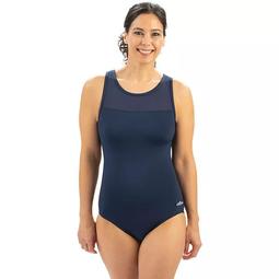 Plus Size Dolfin Aquashape Power Mesh Tummy Slimming One-Piece Swimsuit