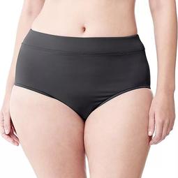 Plus Size Lands' End High Waist Tummy Control Bikini Bottoms