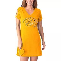 Women's G-III 4Her by Carl Banks Yellow Kyle Busch Breakaway Swimsuit Cover-Up
