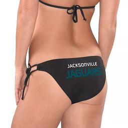 Women's G-III 4Her by Carl Banks Black Jacksonville Jaguars Breaking Waves Bikini Bottom