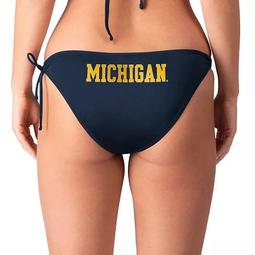 Women's G-III 4Her by Carl Banks Navy Michigan Wolverines Without Limits Bikini Bottom