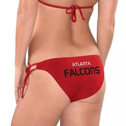 Women's G-III 4Her by Carl Banks Red Atlanta Falcons Breaking Waves Bikini Bottom