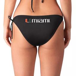 Women's G-III 4Her by Carl Banks Black Miami Hurricanes Without Limits Bikini Bottom