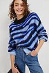 Salma Striped Eyelash Sweater