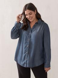 Chambray Buttoned Down Blouse - In Every Story