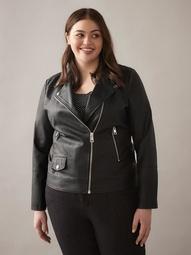 Faux-Leather Biker Jacket - In Every Story