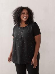 Short Sleeve Mix Media Top - In Every Story