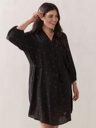 Balloon-Sleeve Shirt Dress - In Every Story