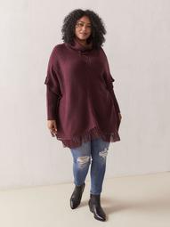 Sweater Poncho with Cowl Neck - In Every Story
