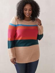 Striped Relaxed Tunic Sweater - In Every Story
