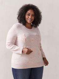 Crew Neck Sweater With Pattern - Addition Elle