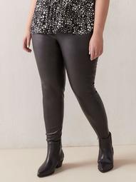 Faux Leather Leggings with Wide Waistband - Addition Elle
