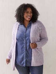 Cable Stitch Open Cardigan - In Every Story