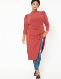 T-Neck With Wrap Skirt Dress