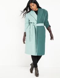 Colorblocked Robe Coat