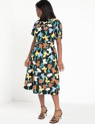 Cowl Fit And Flare Dress