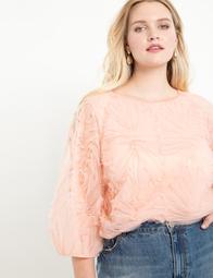 Puff Sleeve Tulle Top