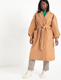 Puff Sleeve Robe Coat