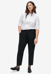 Cropped Pleat-Front Trousers