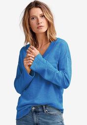 Pointelle Bell-Sleeve Sweater