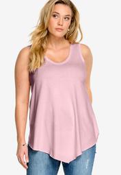 V-Neck Pointed Front Tank
