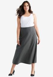 Flared Elastic Waist Skirt