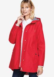 Snap-Front Hooded Raincoat