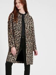 Heritage Leopard Haircalf Leather Coat