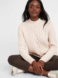 Cashmere Chunky Mock-Neck Sweater