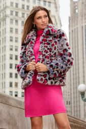 Multi-Color Leopard Faux-Fur Chubby