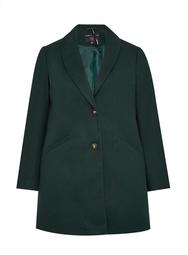 **DP Curve Green Shawl Collar Coat