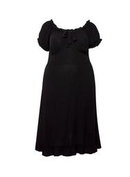 **DP Curve Black Milkmaid Dress