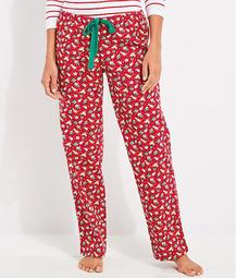 Family Red Velvet Knit Pajama Pants