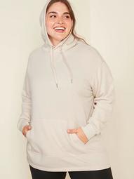 French Terry Boyfriend Plus-Size Pullover Hoodie