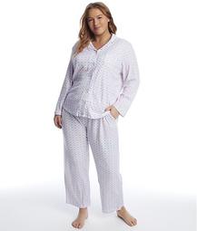 Plus Size Geometric Knit Pajama Set