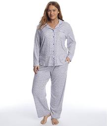 Plus Size Floral Knit Pajama Set