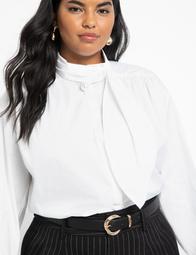 Pearl Tie Neck Blouse