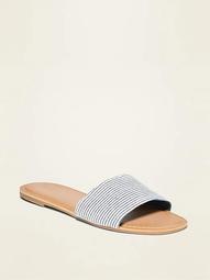 Textile Slide Sandals for Women 