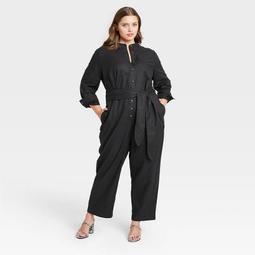 Women's Button-Front Lounge Jumpsuit - Who What Wear™