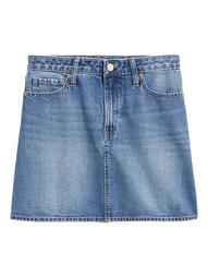 Rigid Denim Mini Skirt