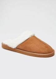 Camel Faux Fur Lined Cozy Slippers