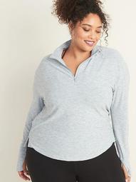 Breathe ON Plus-Size 1/4-Zip Pullover