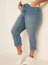 High-Waisted Secret-Slim Pockets Rockstar Super Skinny Plus-Size Cropped Jeans