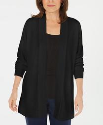 Plus Size Long-Sleeve Open-Front Cardigan, Created for Macy's